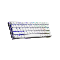 SK622 Silver White Clicky Mechanical Keyboard (Blue) 